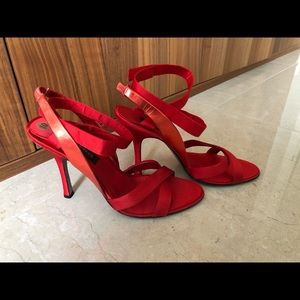 Strappy Red Super Heels